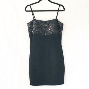 Calvin Klein Black Sequined Dress Size 12